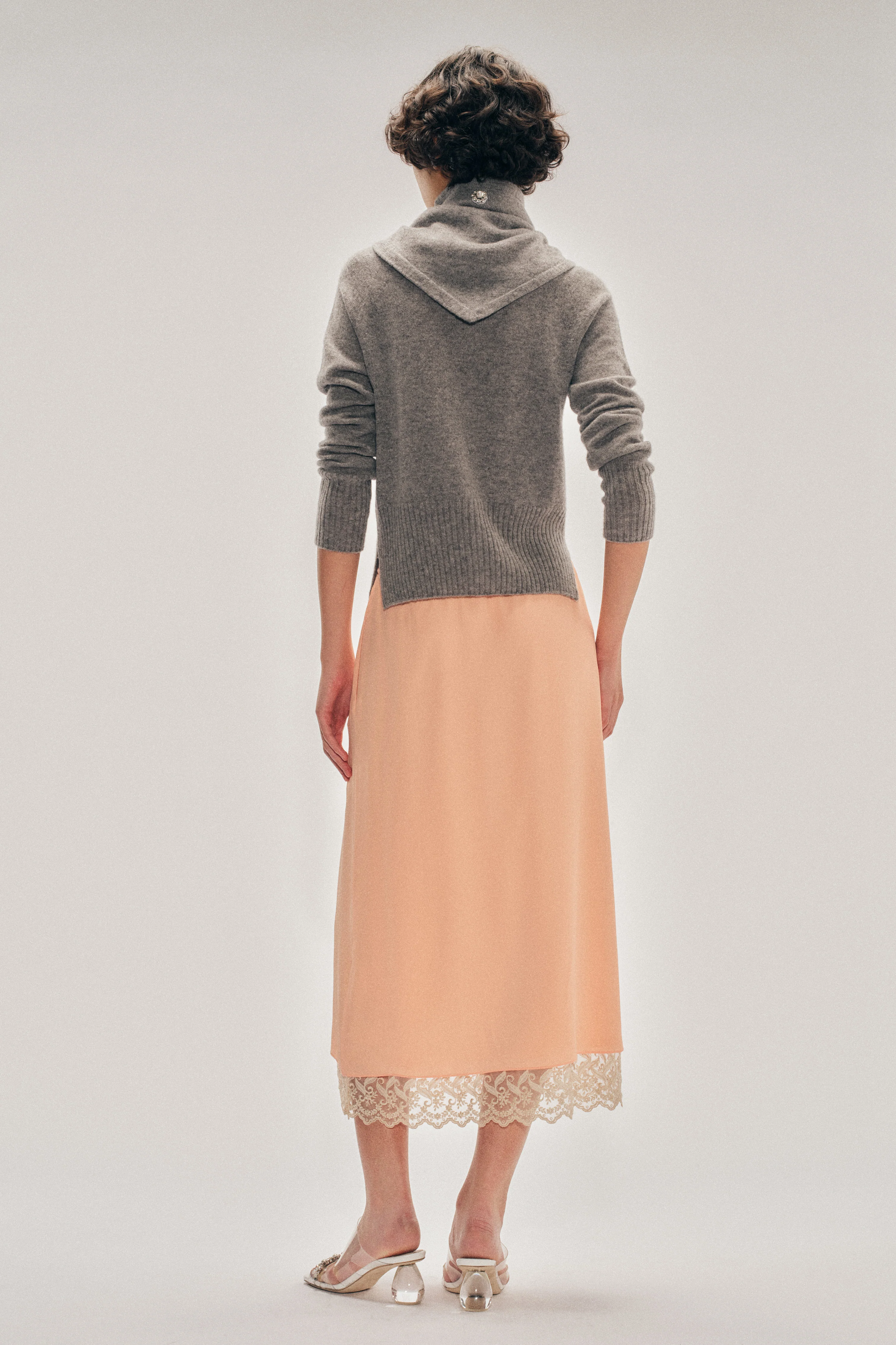 Lace Trim Negligee Skirt - Image 3