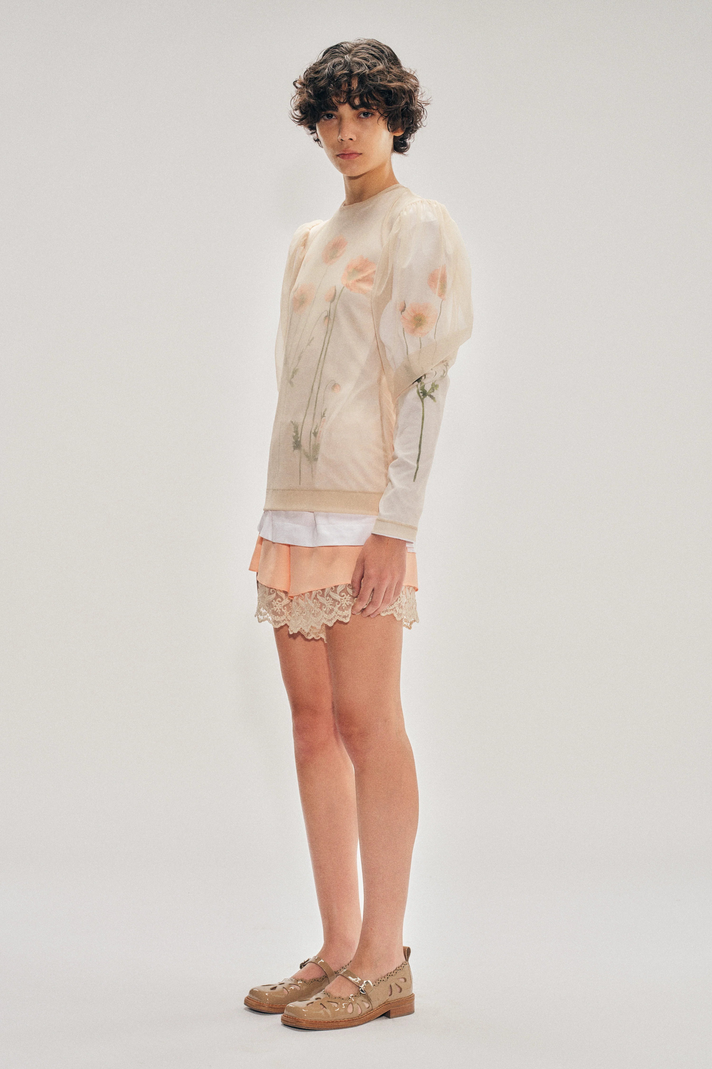 Lace Trim Negligee Shorts - Image 3