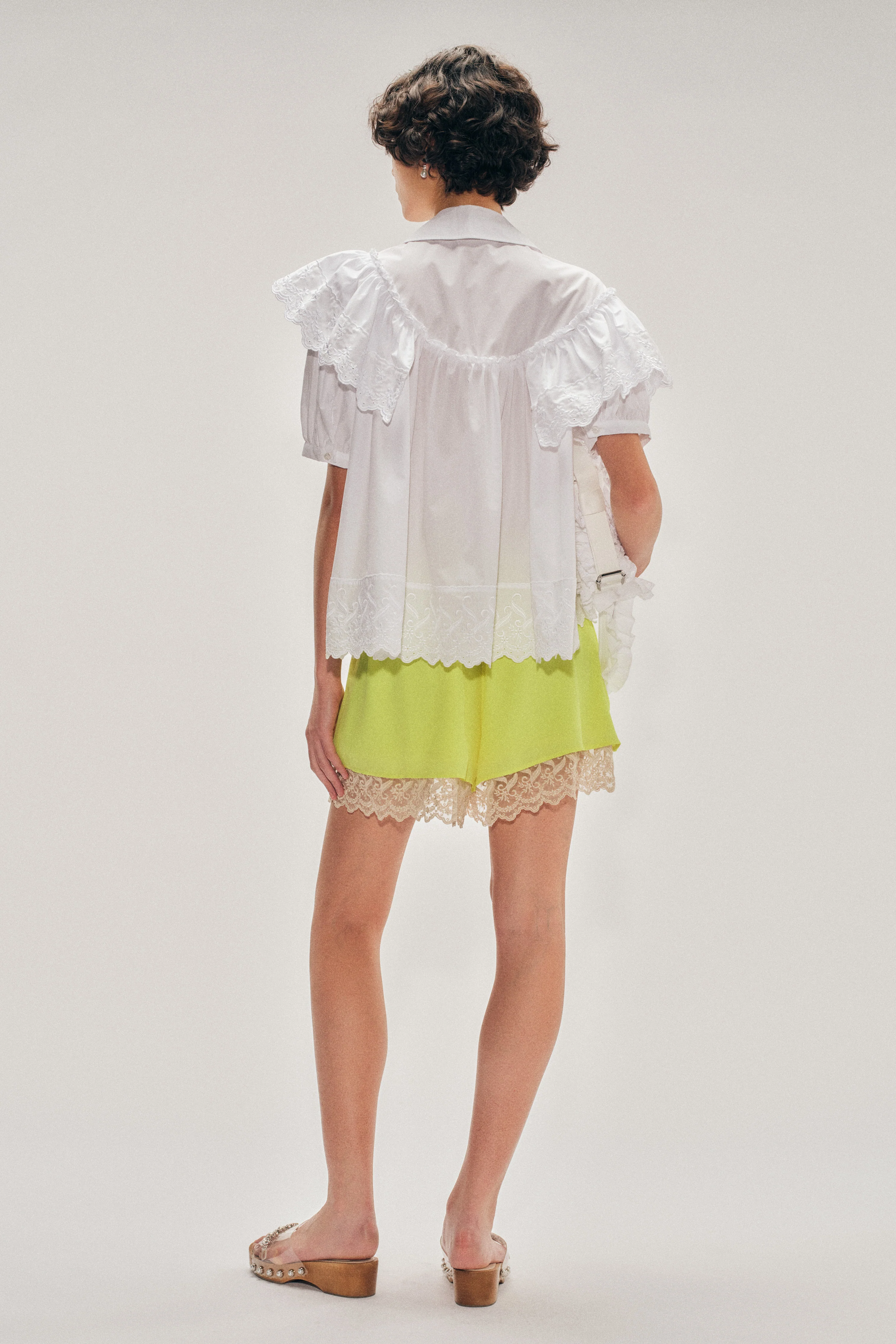 Lace Trim Negligee Shorts - Image 3